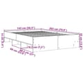 Miniatyrbilde 11 av 11: vidaXL Sengeramme svart 140x200 cm konstruert tre