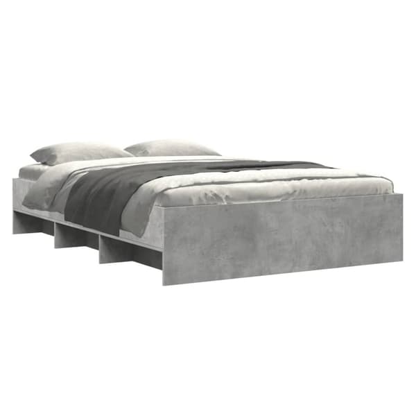 vidaXL Sengeramme betonggrå 120x200 cm konstruert tre