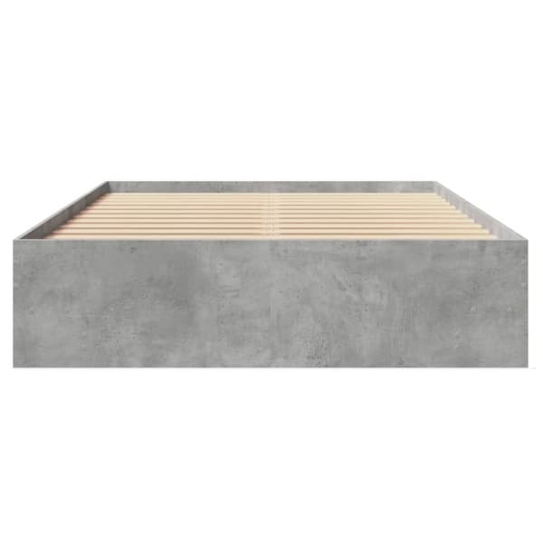 vidaXL Sengeramme betonggrå 120x200 cm konstruert tre