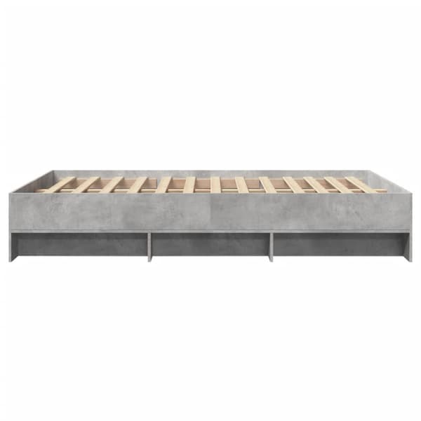vidaXL Sengeramme betonggrå 120x200 cm konstruert tre