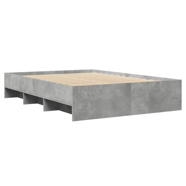 vidaXL Sengeramme betonggrå 120x200 cm konstruert tre