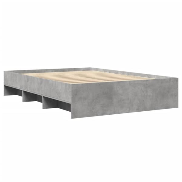 vidaXL Sengeramme betonggrå 120x200 cm konstruert tre