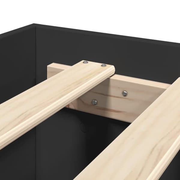 vidaXL Sengeramme svart 90x200 cm konstruert tre