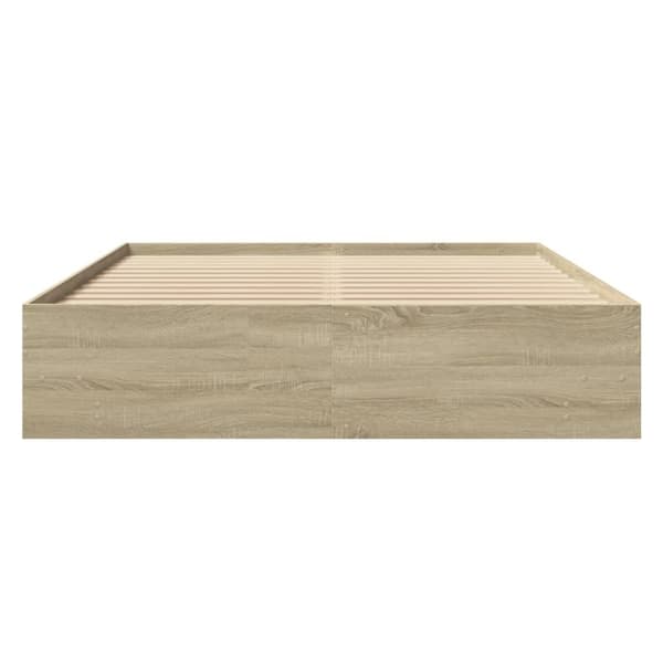 vidaXL Sengeramme uten madrass sonoma eik 160x200 cm konstruert tre