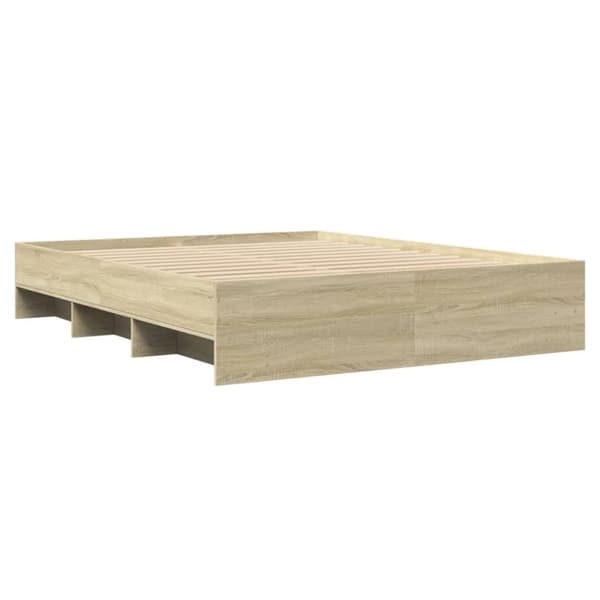 vidaXL Sengeramme uten madrass sonoma eik 160x200 cm konstruert tre