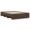 Miniatyrbilde 3 av 11: vidaXL Sengeramme uten madrass brun eik 140x190 cm konstruert tre