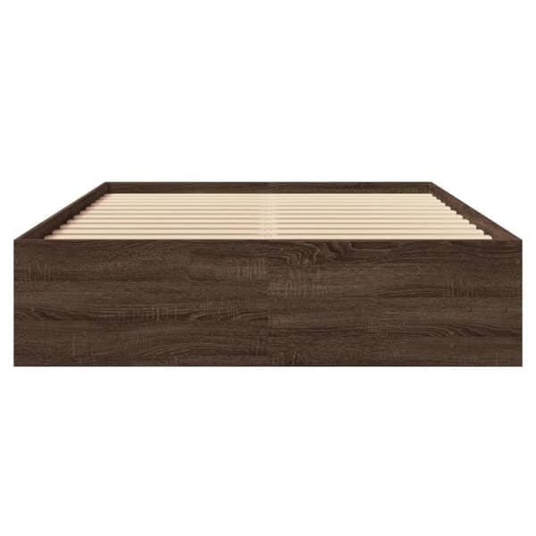 vidaXL Sengeramme uten madrass brun eik 140x190 cm konstruert tre