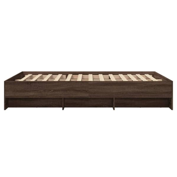 vidaXL Sengeramme uten madrass brun eik 140x190 cm konstruert tre