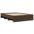 Miniatyrbilde 8 av 11: vidaXL Sengeramme uten madrass brun eik 140x190 cm konstruert tre