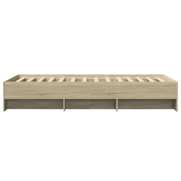vidaXL Sengeramme uten madrass sonoma eik 75x190 cm konstruert tre
