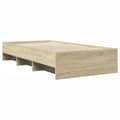 Miniatyrbilde 8 av 11: vidaXL Sengeramme uten madrass sonoma eik 75x190 cm konstruert tre