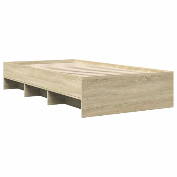 vidaXL Sengeramme uten madrass sonoma eik 75x190 cm konstruert tre