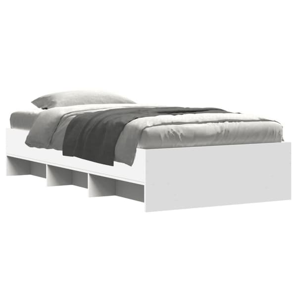 vidaXL Sengeramme hvit 90x200 cm konstruert tre