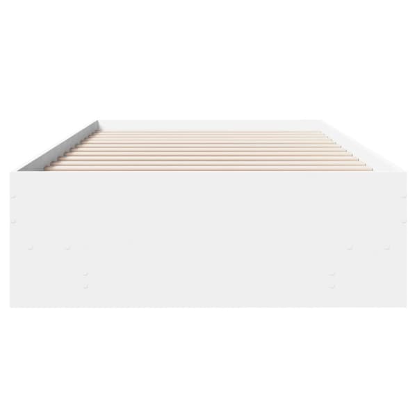 vidaXL Sengeramme hvit 90x200 cm konstruert tre