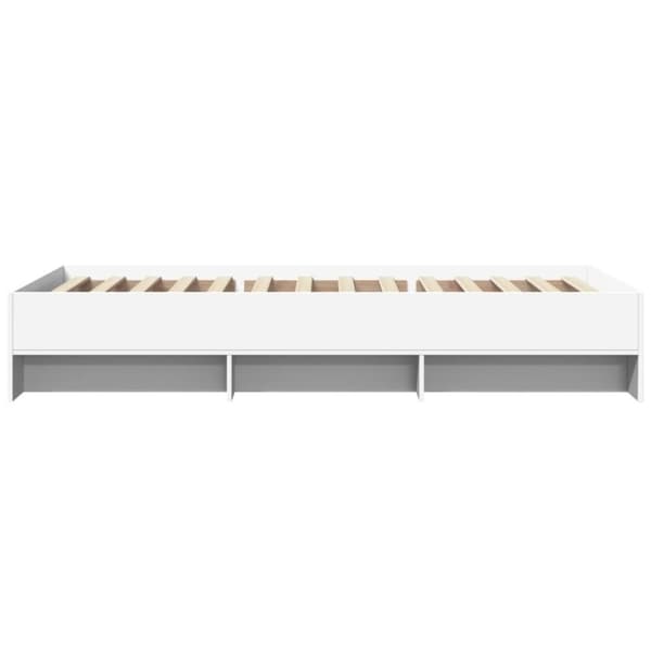 vidaXL Sengeramme hvit 90x200 cm konstruert tre