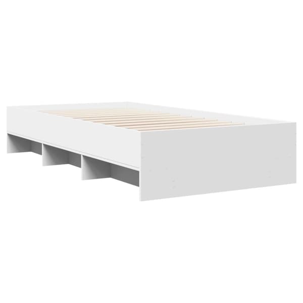 vidaXL Sengeramme hvit 90x200 cm konstruert tre