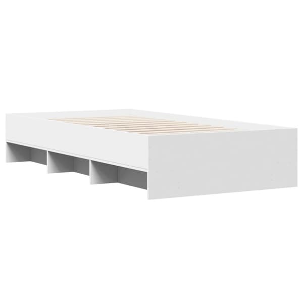 vidaXL Sengeramme hvit 90x200 cm konstruert tre