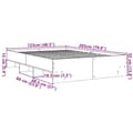 Miniatyrbilde 11 av 11: vidaXL Sengeramme hvit 120x200 cm konstruert tre