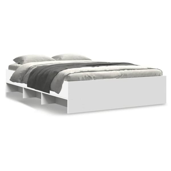 vidaXL Sengeramme hvit 120x200 cm konstruert tre