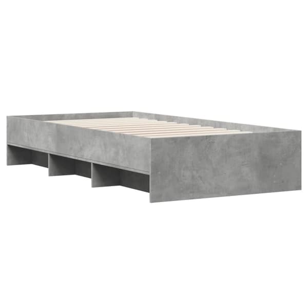 vidaXL Sengeramme betonggrå 100x200 cm konstruert tre