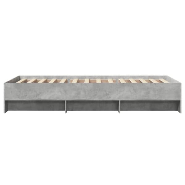 vidaXL Sengeramme betonggrå 100x200 cm konstruert tre