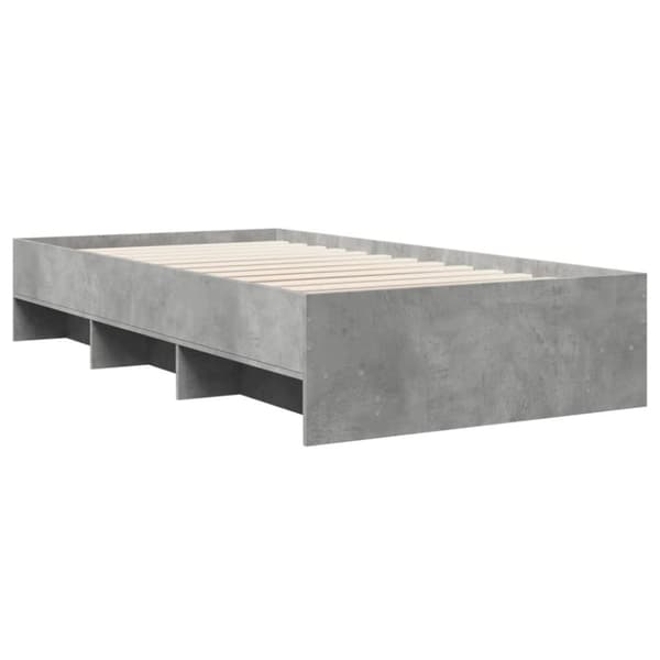 vidaXL Sengeramme betonggrå 100x200 cm konstruert tre