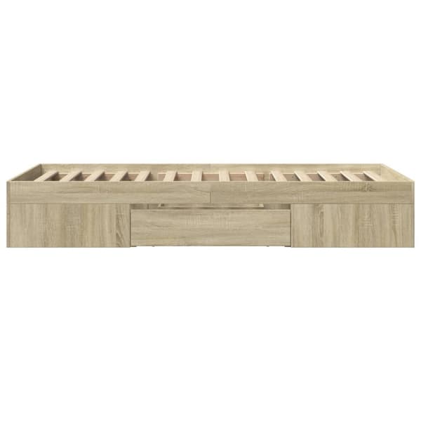 vidaXL Sengeramme uten madrass sonoma eik 75x190 cm konstruert tre