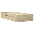 Miniatyrbilde 8 av 11: vidaXL Sengeramme uten madrass sonoma eik 75x190 cm konstruert tre