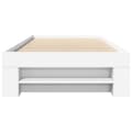 Miniatyrbilde 6 av 11: vidaXL Sengeramme hvit 75x190 cm konstruert tre