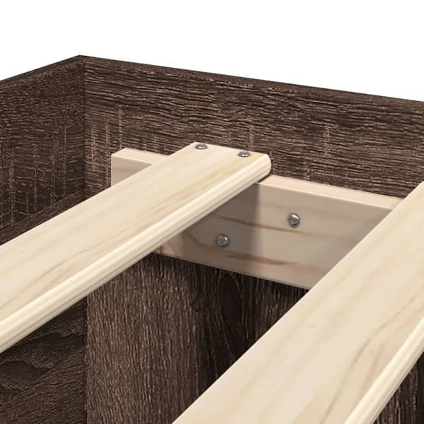 vidaXL Sengeramme uten madrass brun eik 120x190 cm konstruert tre