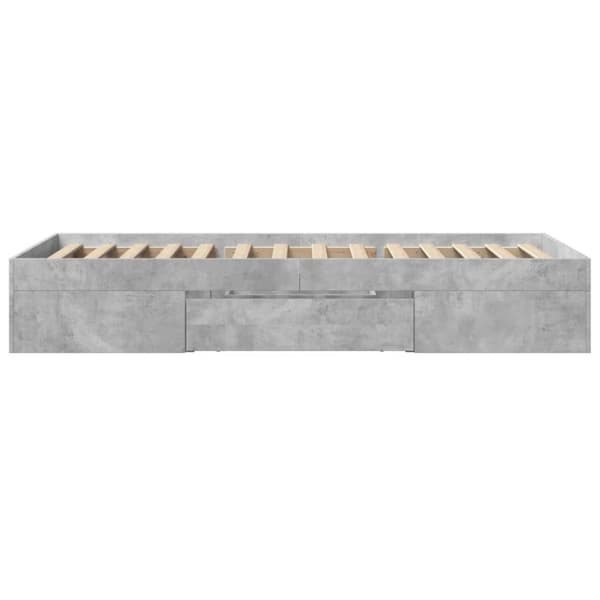 vidaXL Sengeramme betonggrå 90x200 cm konstruert tre