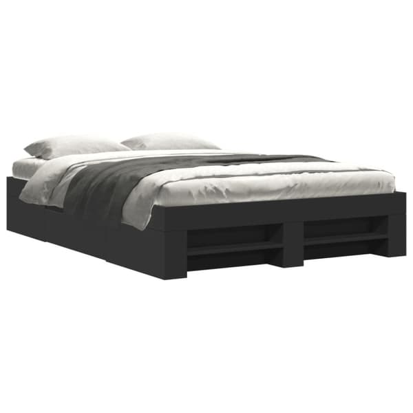 vidaXL Sengeramme svart 140x190 cm konstruert tre