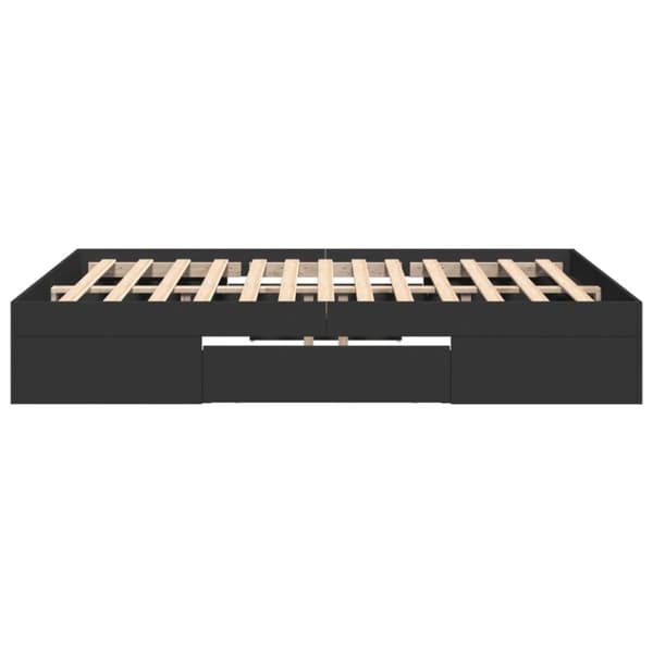 vidaXL Sengeramme svart 140x190 cm konstruert tre