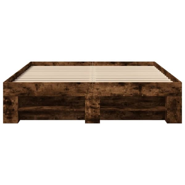 vidaXL Sängynrunko ilman patjaa savutammi 140x190 cm tekninen puu