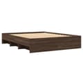 Miniatyrbillede 8 af 11: vidaXL sengestel 160x200 cm konstrueret træ brun eg