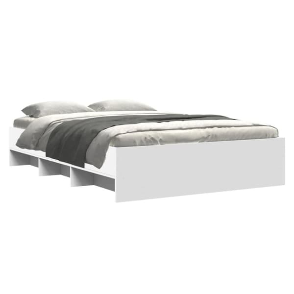 vidaXL Sengeramme hvit 140x200 cm konstruert tre