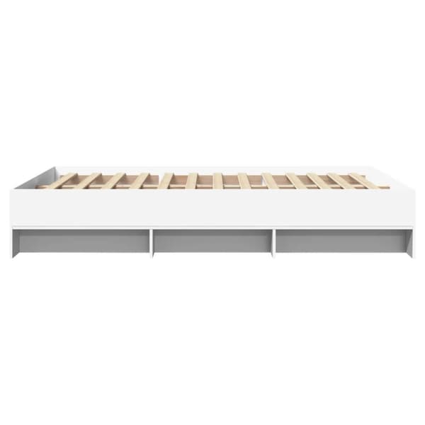 vidaXL Sengeramme hvit 140x200 cm konstruert tre