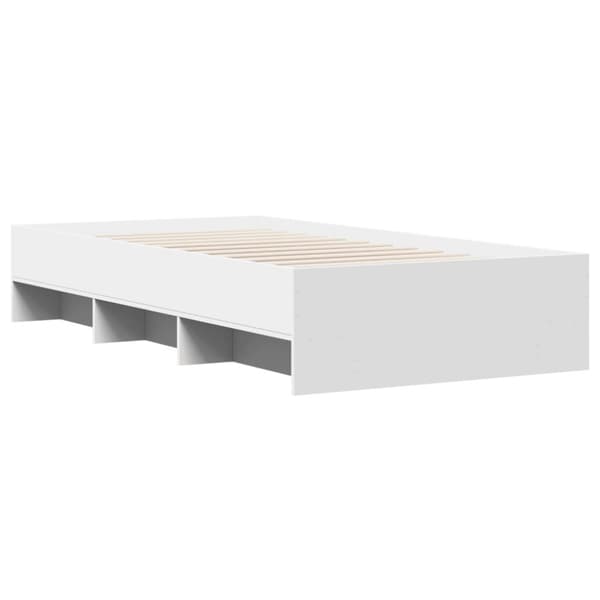 vidaXL Sengeramme hvit 75x190 cm konstruert tre