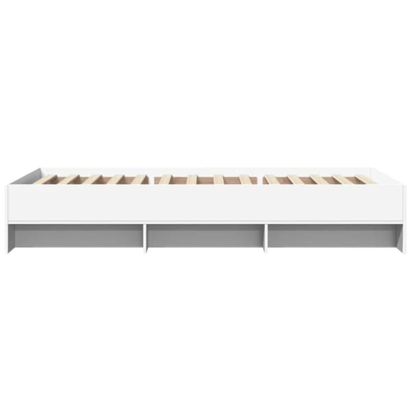 vidaXL Sengeramme hvit 75x190 cm konstruert tre