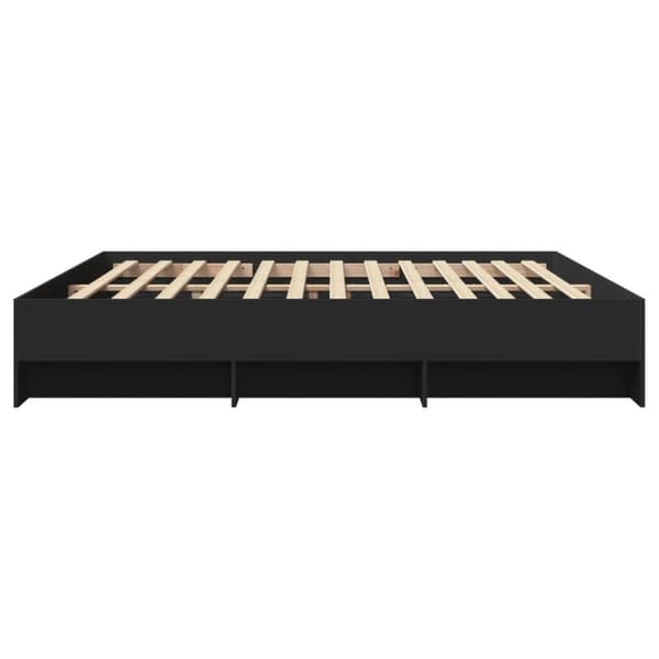 vidaXL sengestel 180x200 cm konstrueret træ sort