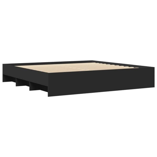 vidaXL sengestel 180x200 cm konstrueret træ sort