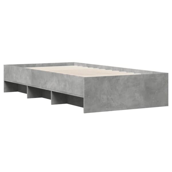 vidaXL Sengeramme grå sonoma 90x200 cm konstruert tre