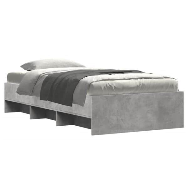 vidaXL Sengeramme grå sonoma 90x200 cm konstruert tre