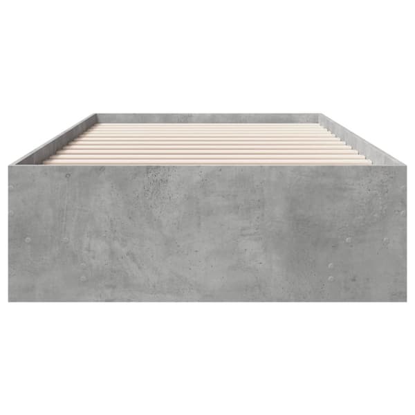 vidaXL Sengeramme grå sonoma 90x200 cm konstruert tre