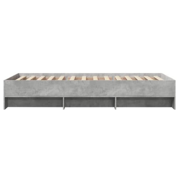 vidaXL Sengeramme grå sonoma 90x200 cm konstruert tre