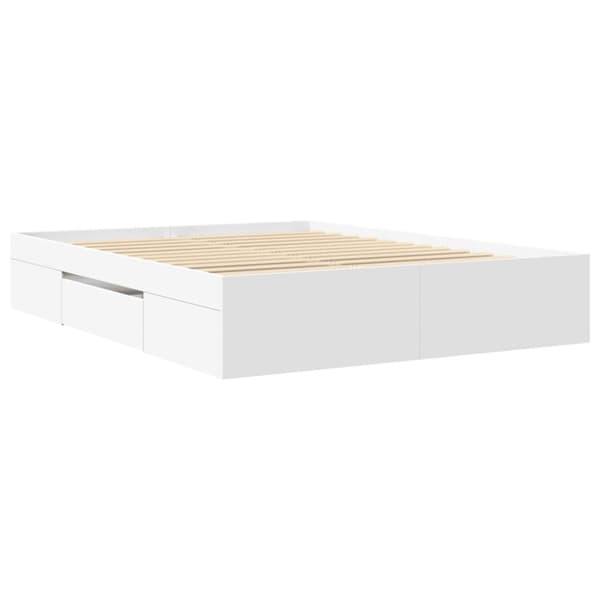 vidaXL Sengeramme hvit 150x200 cm konstruert tre