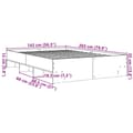 Miniatyrbilde 11 av 11: vidaXL Sengeramme grå sonoma 140x200 cm konstruert tre