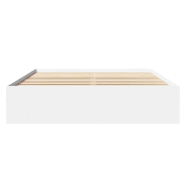 vidaXL Sengeramme uten madrass hvit 160x200 cm konstruert tre