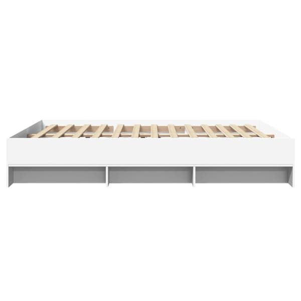 vidaXL Sengeramme uten madrass hvit 160x200 cm konstruert tre