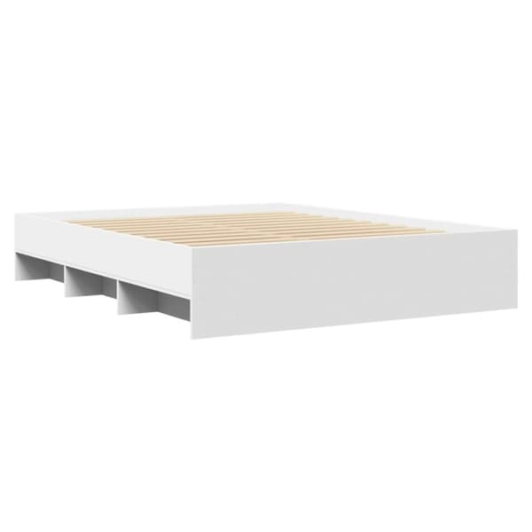 vidaXL Sengeramme uten madrass hvit 160x200 cm konstruert tre
